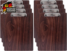 Klemmbrett Holz A4 mit Metalklemme Set 8 Stück Büro Schule Restaurant