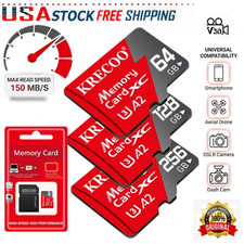 Micro SD TF Card 64GB 128GB 256GB 1TB High Speed Class 10 Extreme 150MB/s Lot