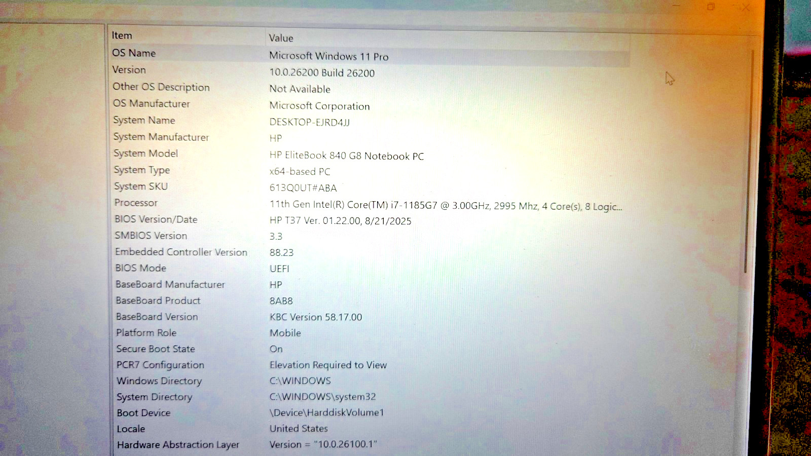 HP 840 g8, 14-Inch Laptop, with Intel Core i7 11th Gen., Windows 11 Pro