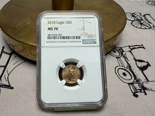 2018 1/10 oz American Gold Eagle MS70 NGC Brown Label AGE $5
