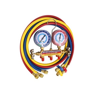 2026 Upgrade 42006 Test and Charge Manifold Set with 3-1/8'' (80 mm) Gauge, fo...