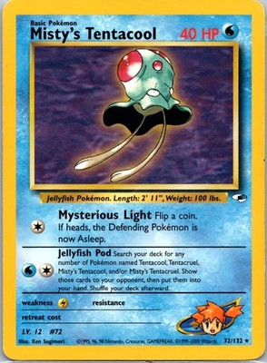 Misty's Tentacool (32) 032/132 Rare Gym Heroes 2000 MP