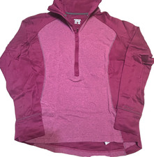 COLUMBIA  1/4 Zip Fleece Pullover  Plum Color  Long Sleeve  Women's L 