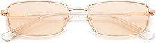 Retro Y2K Narrow Rectangle Sunglasses for Women Men Small 80S 90S UV400 Sunnies