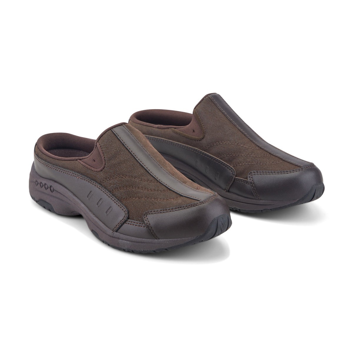 Easy Spirit Travel Time Clogs Women’s Size 11M Dark Brown Leather Slip On