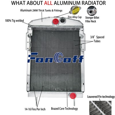 3-Row Radiator Fit Farmall International M MD/MDV MV SMTA SUPER M W-6 Tractor