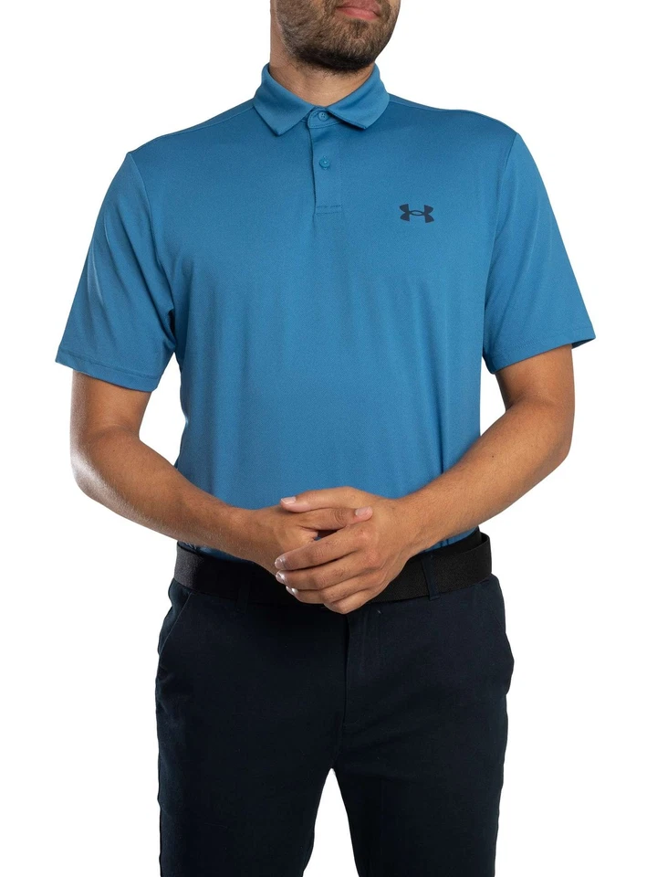Under Armour Pour des hommes Polo de golf Matchplay, Bleu - Photo 2/4