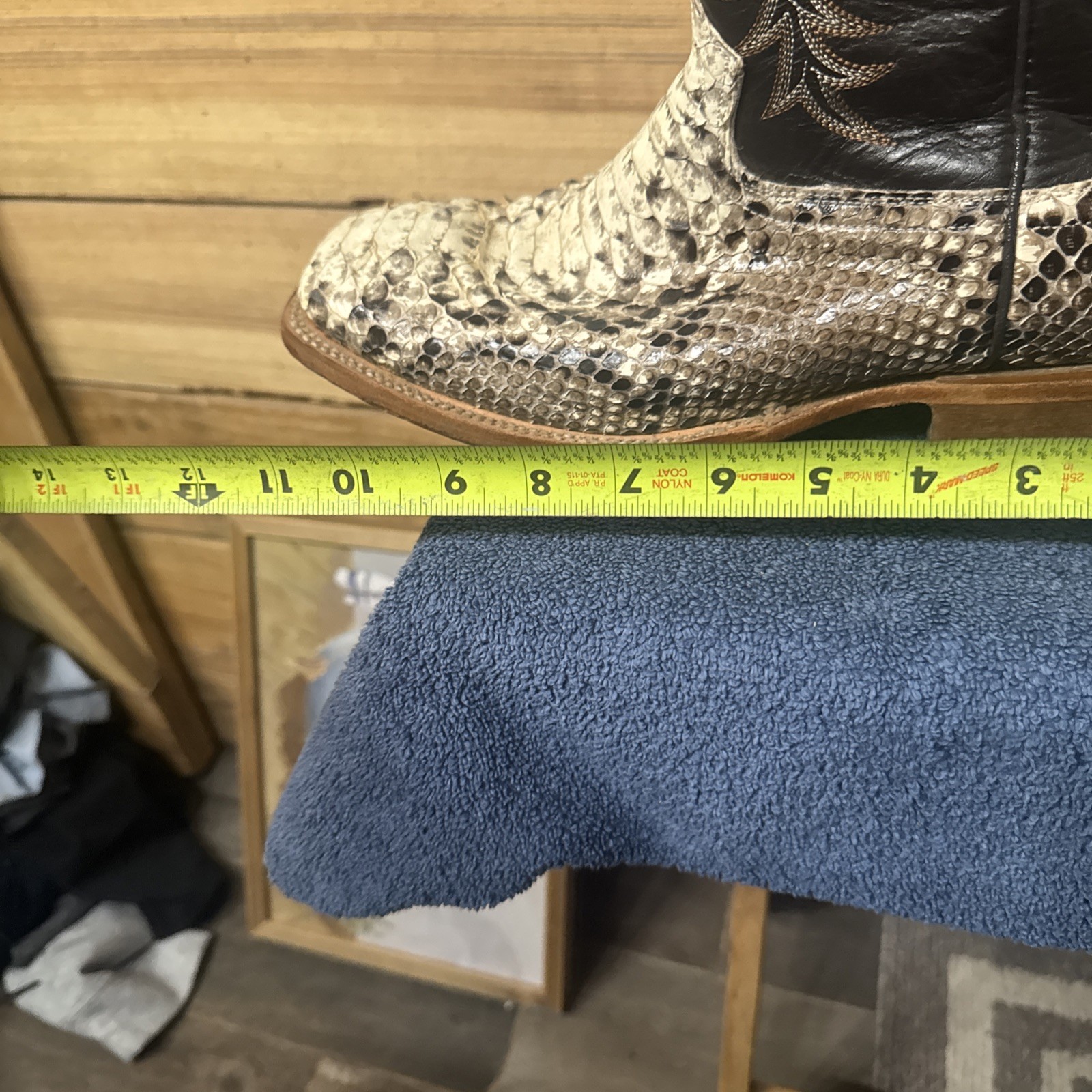 Cowtown Men's Square Toe Python Snakeskin Leather… - image 13