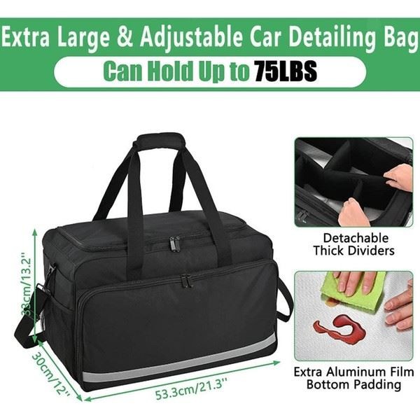 Car Detailing Bag Cleaning Tool Organizer Spacious Removable