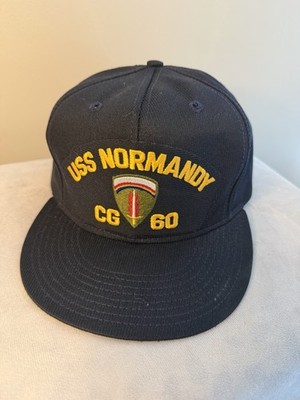 Vintage USS Normandy CG-60 U.S. Navy Snapback Hat Made USA Ticonderoga Cruiser