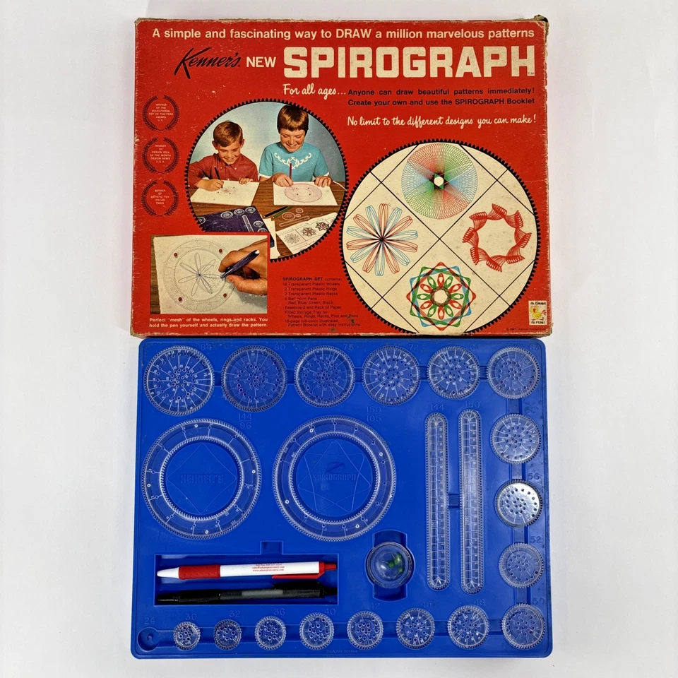Espirógrafo vintage original 1967 de Kenner #401 casi completo - buen estado usado Foto 2 de 4