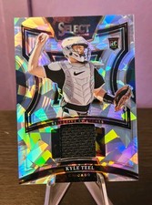 2025 Panini Select - Selective Swatches Kyle Teel #SS-KT Cracked Ice (MEM, RC)