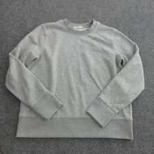 Everlane Sweatshirt Mens Small Gray Fleece Crewneck Pullover Cotton Blend