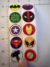 Sticker Sheet Marvel Dc Comics Batman Iron Man Wolverine Hulk