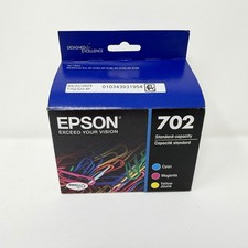 Epson 702 Cyan Magenta Yellow Standard Capacity Ink Cartridges 5/2025 Sealed!