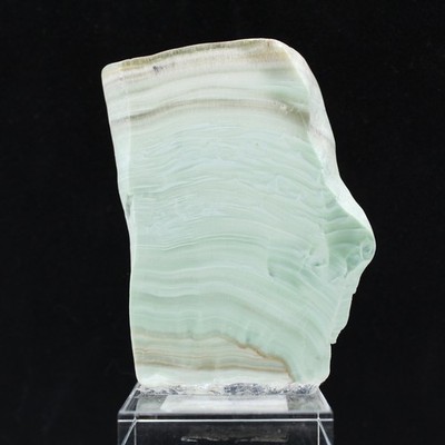 Polierte Scheibe Aragonit grün mineralisch roh Qualität 115gr 85mm Spanien