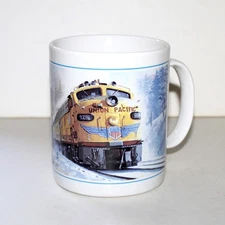 Union Pacific Streamliner 1950 mug coffee tea white ceramic 14 oz R E Pierce
