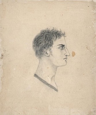LIONEL WILLIAM JOHN MANERS 6. EARL OF DYSART Bleistiftzeichnung - 19. Jahrhundert