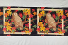Owl In Autumn Fabric Pillow Panel 24" x44" Vintage Cotton — photo 5