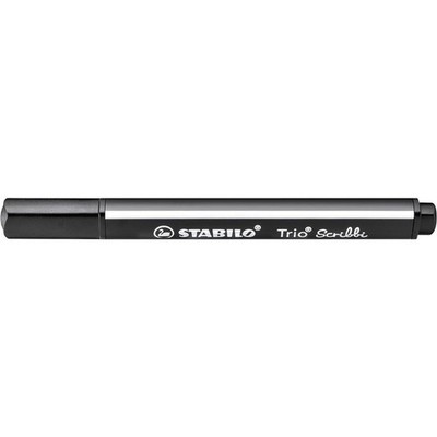 Gefederter Dreikant-Filzstift STABILO Trio Scribbi Einzelstift schwarz Malstift