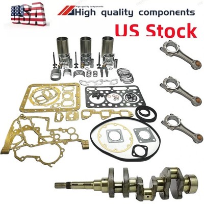 D1503  Overhaul Rebuild Kit rod crankshaft for Kubota Engine Tractor L3010 L3130