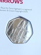 2025 Red Arrows 50p Fifty Pence Coin Brilliant Uncirculated From Royal Mint Set