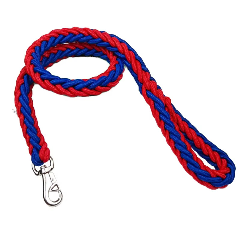 Large Dog Leash Nylon Braided Traction Rope Pet Walking Thick Hand Rope for Bull