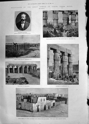 Alt 1885 Professor Maspero Tempel Luxor Lady Duff Gordon Amenhotep z.B. viktorianisch