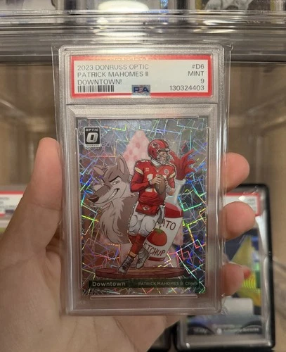 2023 NFL Panini Donruss Optic Downtown Patrick Mahomes Chiefs SSP PSA 9 football