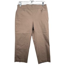 Chicos Capri Pants Tan So Slimming Stretch Travel Career Resortwear Minimalist