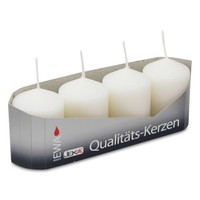 12Er Pack Stumpenkerzen Weiß, Ca. 40 X 60 Mm (12 X 4 StüCk) Laternenkerze