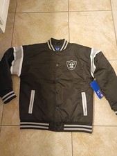 NFL OAKLAND RAIDER BOMBER JACKET, GENTLY USED