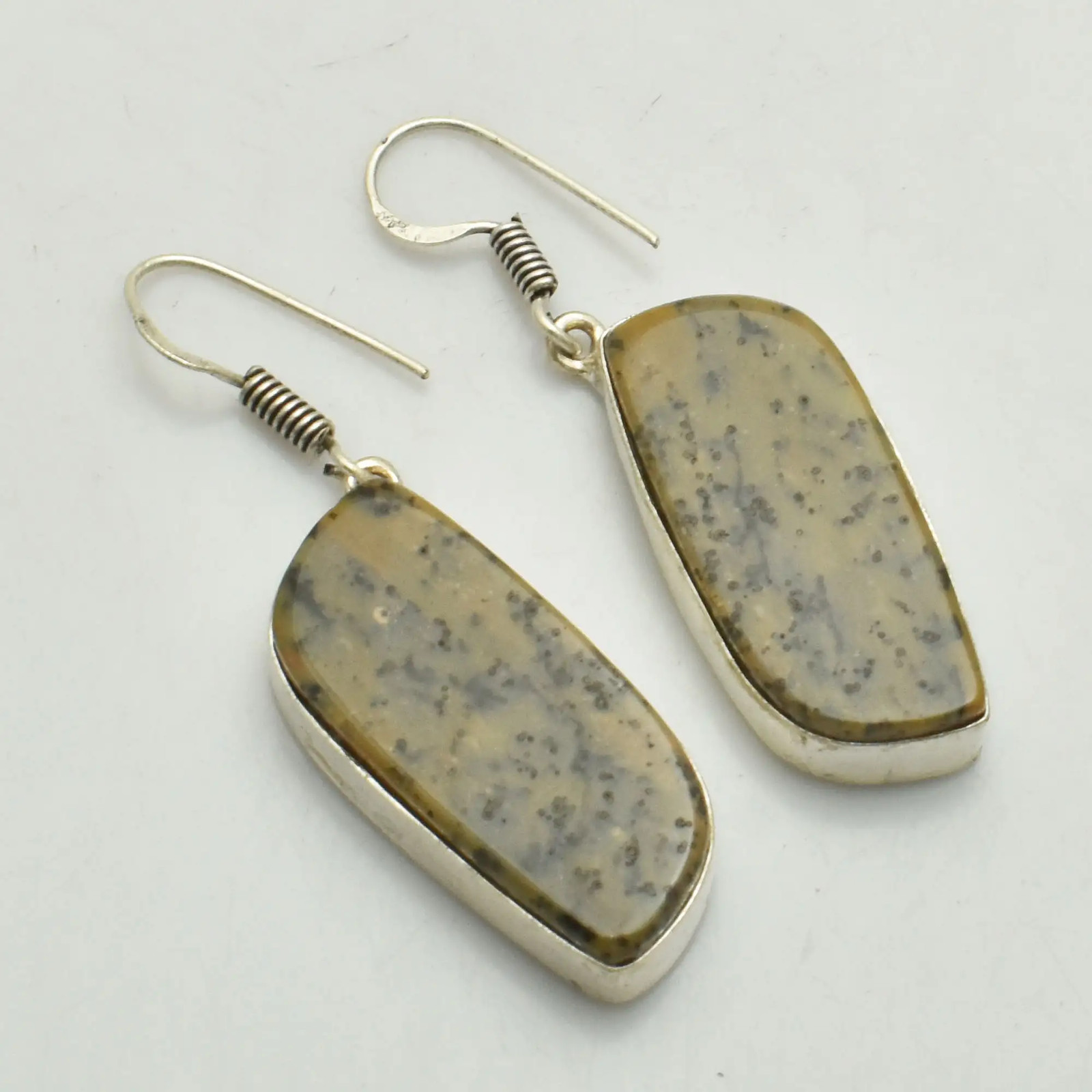 Honey Dendrite Opal Gemstone Handmade Drop Dangle Earrings Jewelry 2