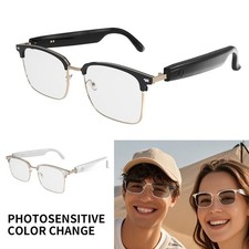 Audio Smart Glasses Photosensitive Color Change Sunglasses Bluetooth Earbuds