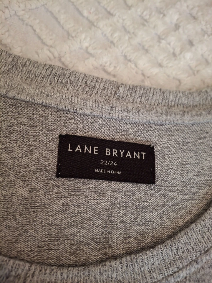 Lane Bryant Women's Size 22/24 Winter Wonderland Gray Long Sleeve Top Sweater - Image 4 of 4
