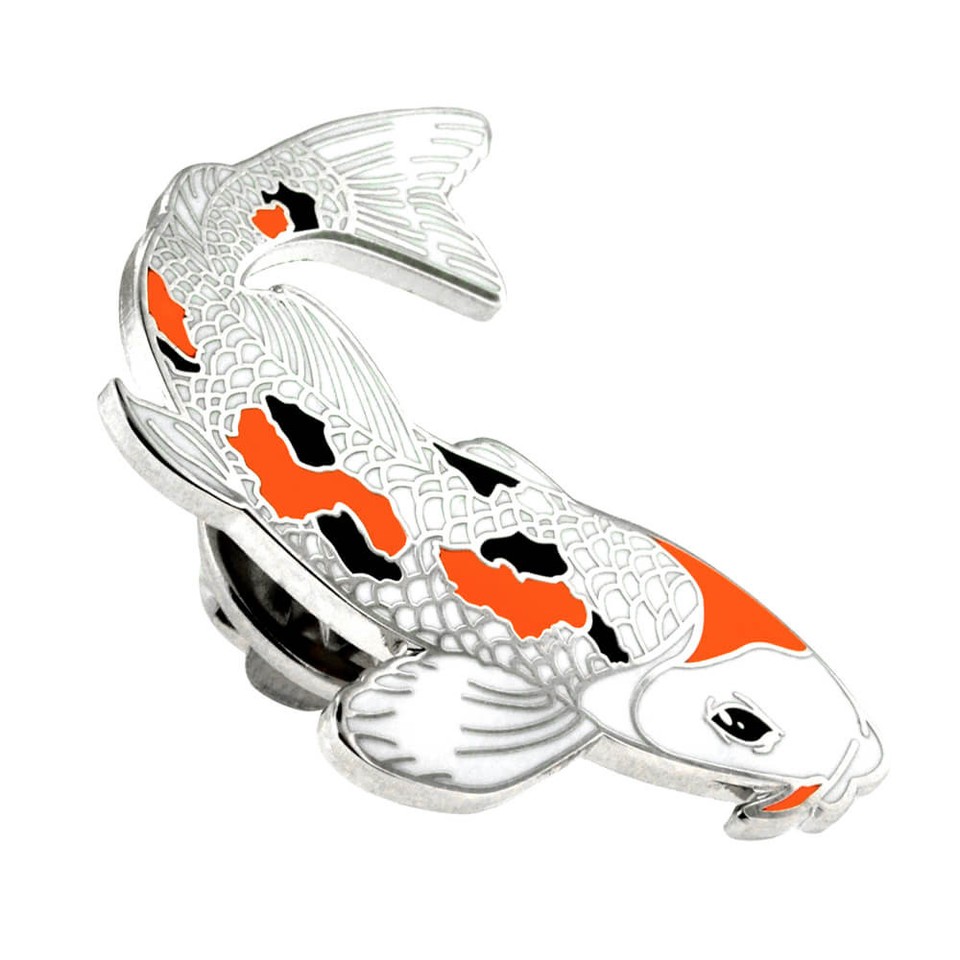 PinMart's Japanese Koi Fish Animal Courage Trendy Enamel Lapel Pin | eBay