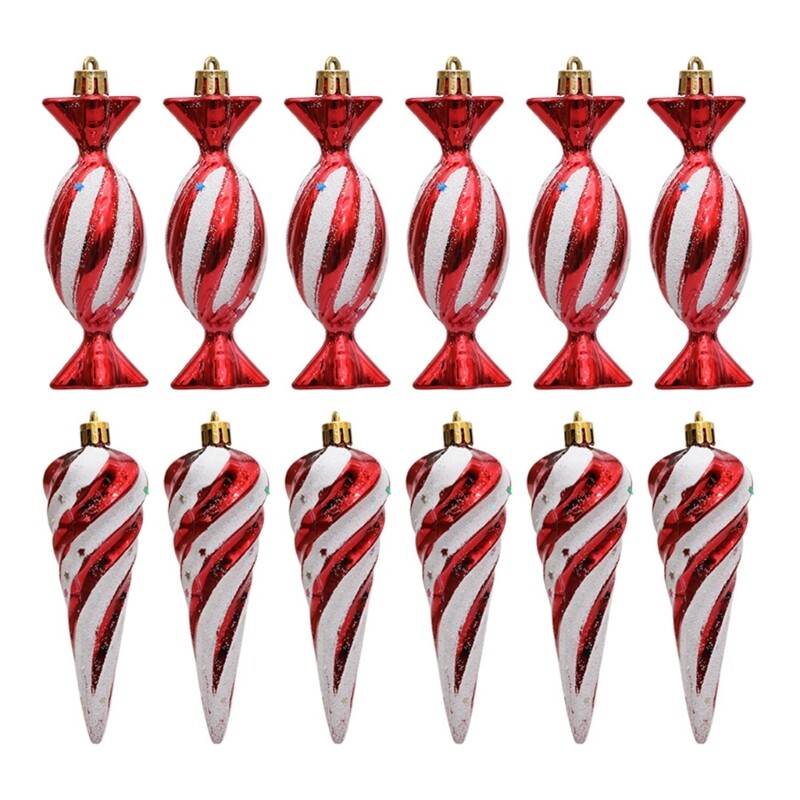 Christmas Tree Hanging Candy Canes Personalized Decoration for Home and Office
