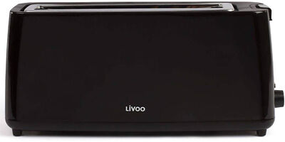 Langschlitz-Toaster Livoo DOD168N Schwarz 900 Watt Toastautomat 7 Stufen   