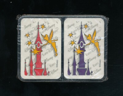 DISNEYANA-Euro Disney-mini playing cards set in case- mint-sealed-2 decks