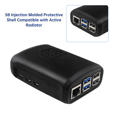 ABS Shell Raspberry Pi5 /5B Injection Molded Protective Shell w Active Radiator