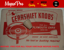 1946-1948 Plymouth Dodge Desoto Chrysler Brand New Ivory Gear Shift Knob