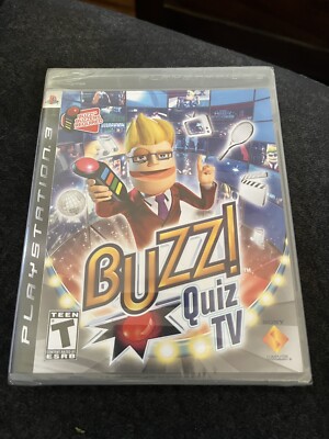 Buzz Quiz TV (Sony PlayStation 3, 2008) BRAND New No Controllers Sealed PS3