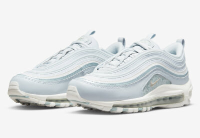 Women's Nike Air Max 97 Aura Blue Metallic Silver White DJ5434-400