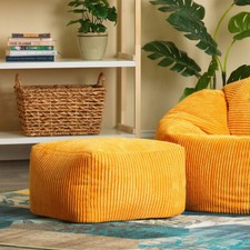 Cord Bean Bag Footstool Square BeanBag Pouffe Living Room Stool Ottoman