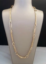 Cache` Women's Versatile Gold Tone Chain Linked Necklace NWT MSP $48.00