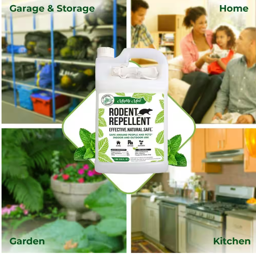 Harris Rodent Repellent Peppermint Oil Mice Spray for House and Car