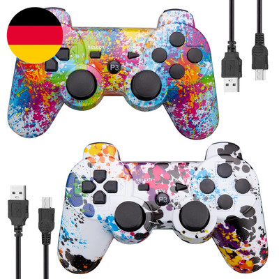 PS-3 Ersatz Controller 2Er Pack Wireless Bluetooth PS-3 Hochleistungs Wireless-D