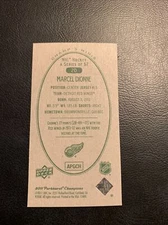 Bvv 2011/12 upper deck Parkhurst champions mini detroit red wi #20 Marcel Dionne