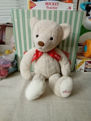 HAMLEYS OF LONDON TEDDY BEAR PLUSH TOY! SOFT TOY ABOUT 16in SEATED KIDS TOY!