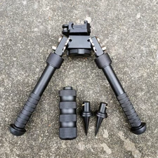 Bipod 4.75- 9" Foldable QD Picatinny Rail Mount Adjustable Leg With Spike Feet 